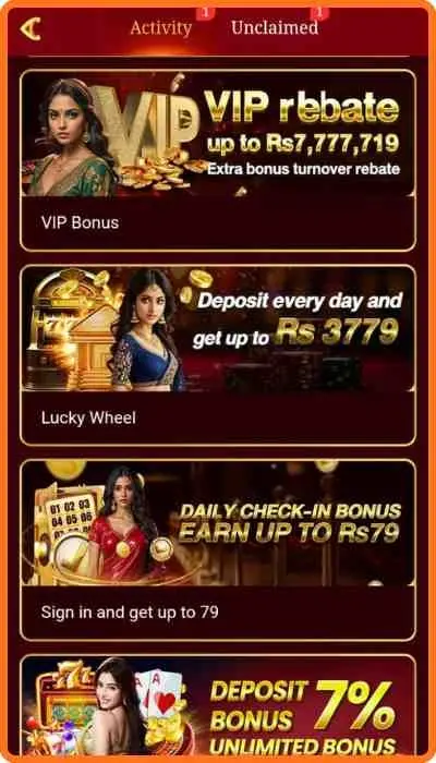 daily bonuses and offers in pk3 game.